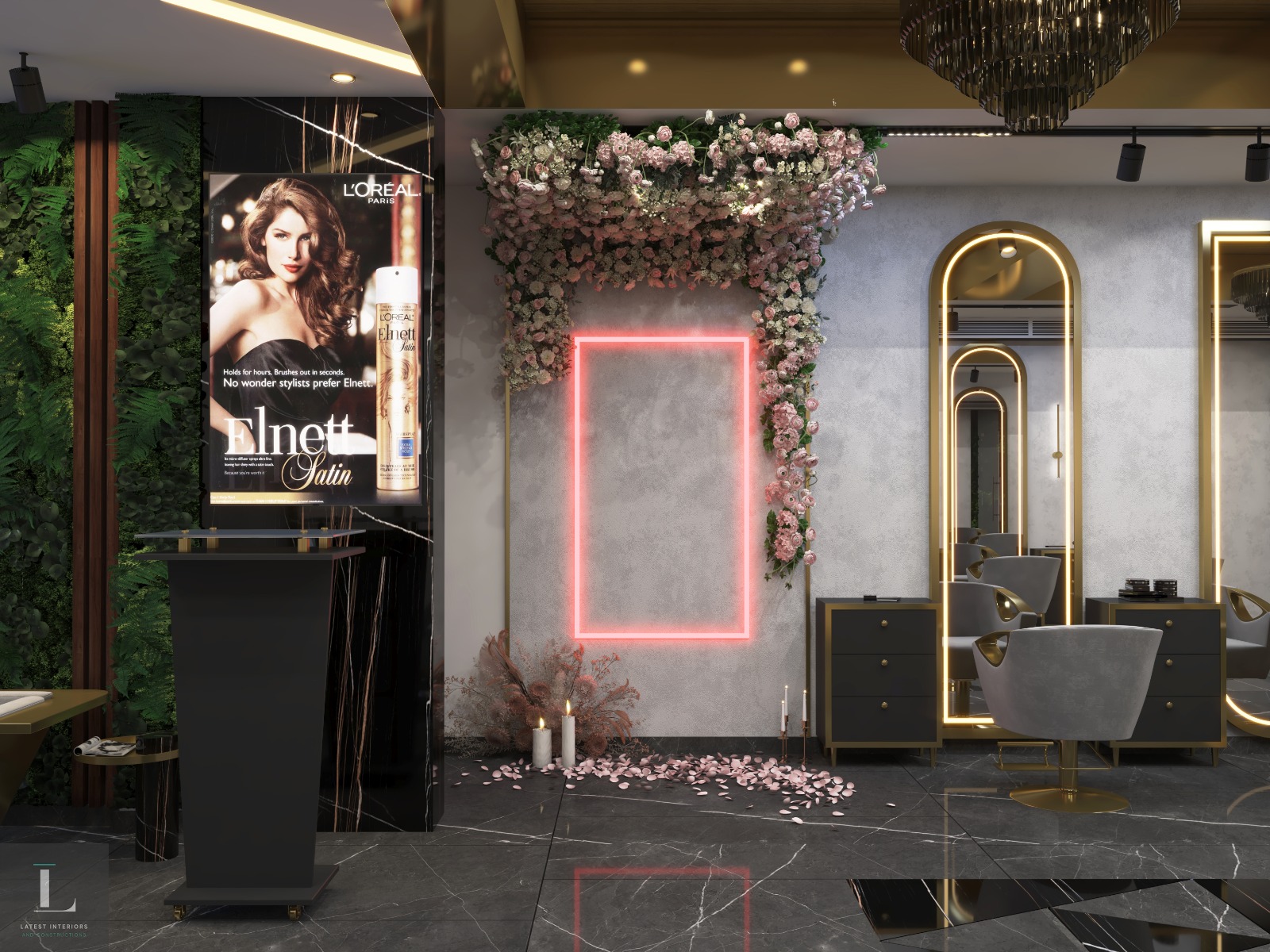 mens hair salon interior design