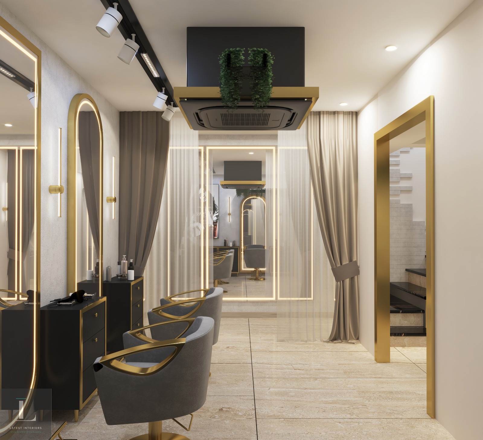 modern hair salon interior design