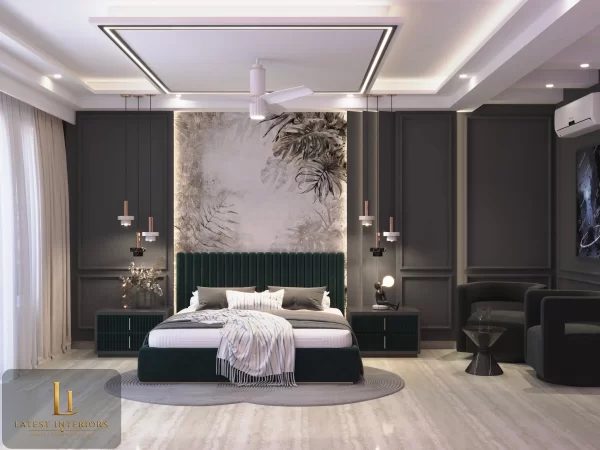 Bedroom interior for luxury villa