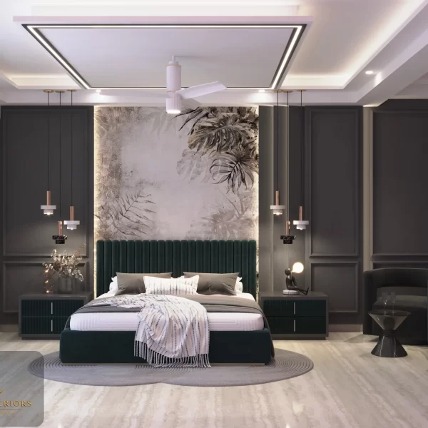 Bedroom interior for luxury villa