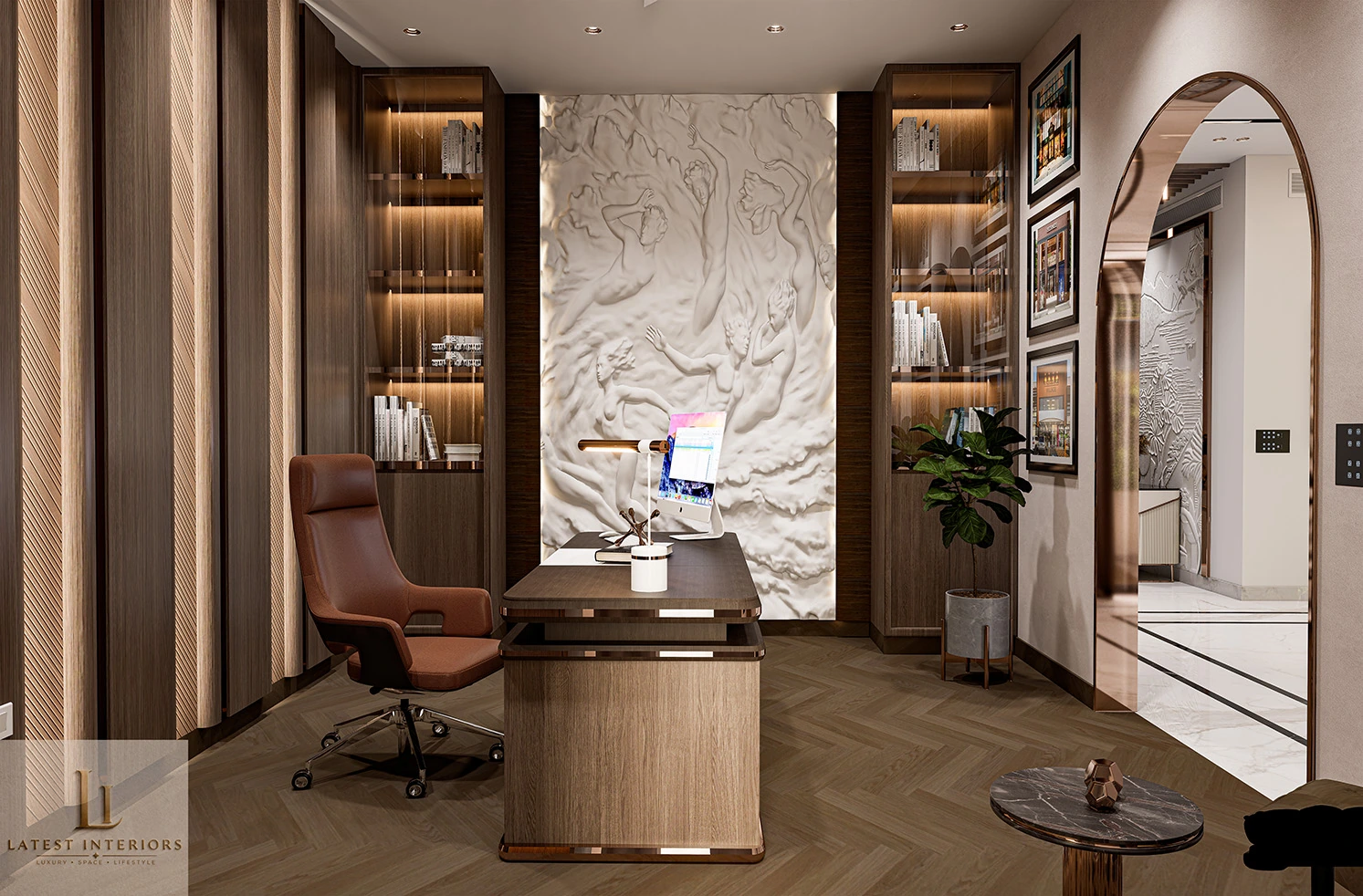 Home office interiors view