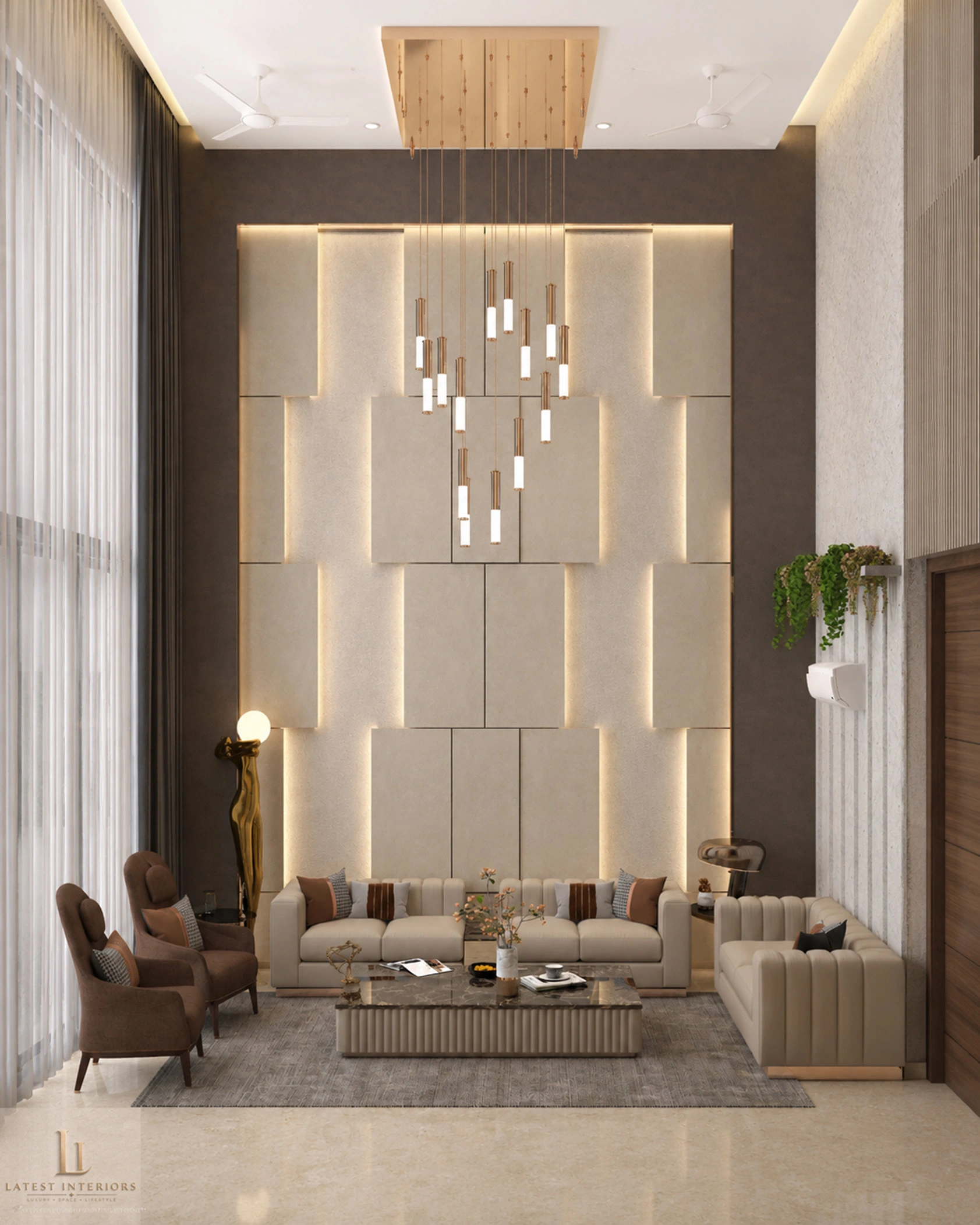 Luxury Drawing areas - luxury apartment interior designers