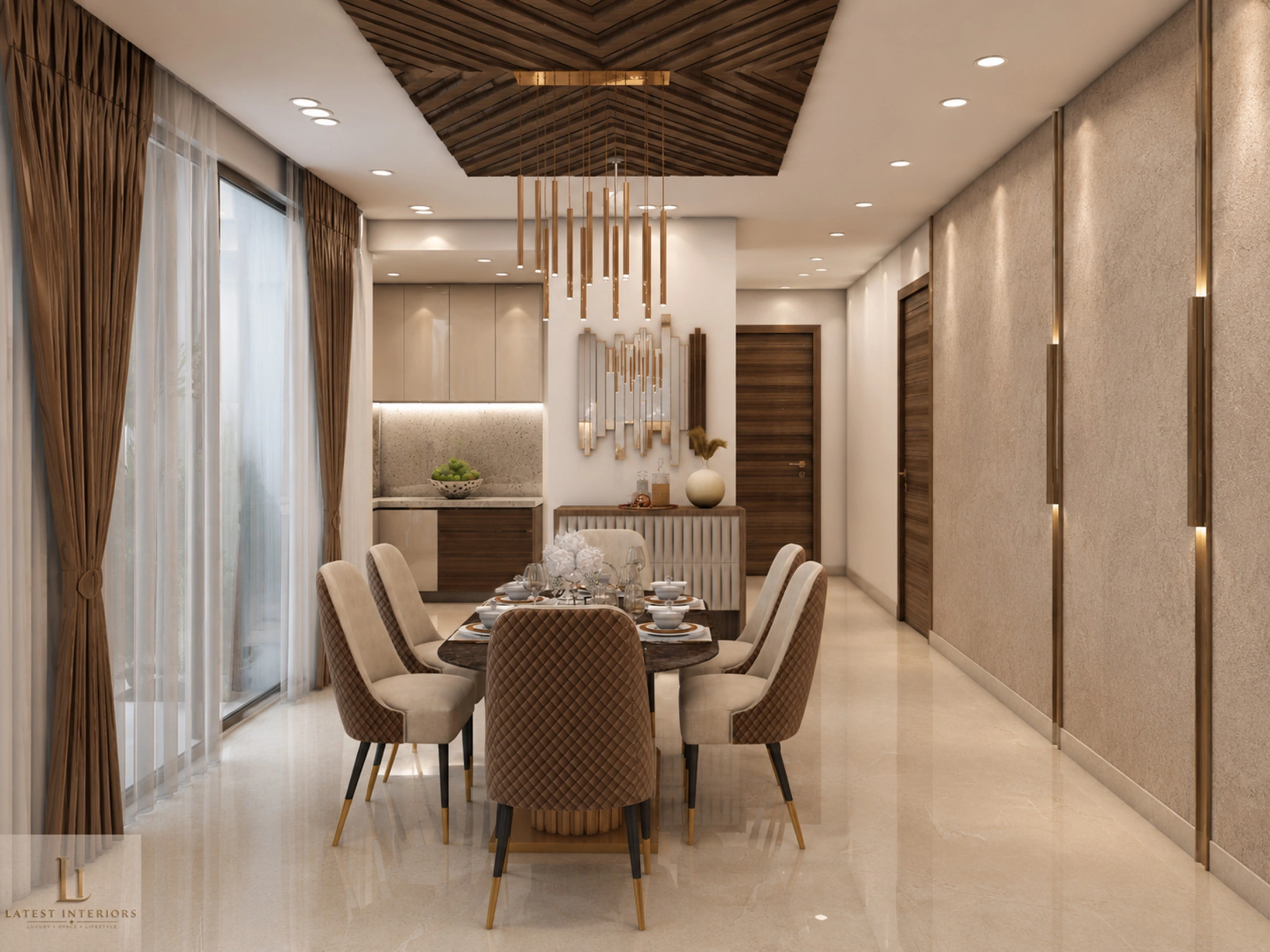Luxury dinning area - apartment interior designers