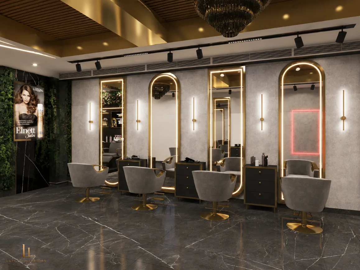 Multi floor salon interiors in Gurgaon