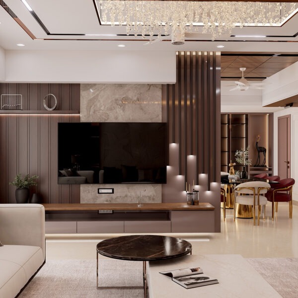 TV Unit - Luxury Villa interiors
