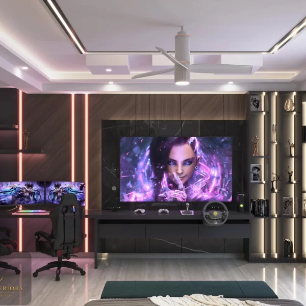 Tv unit in Bedroom - for luxury villa bedroom