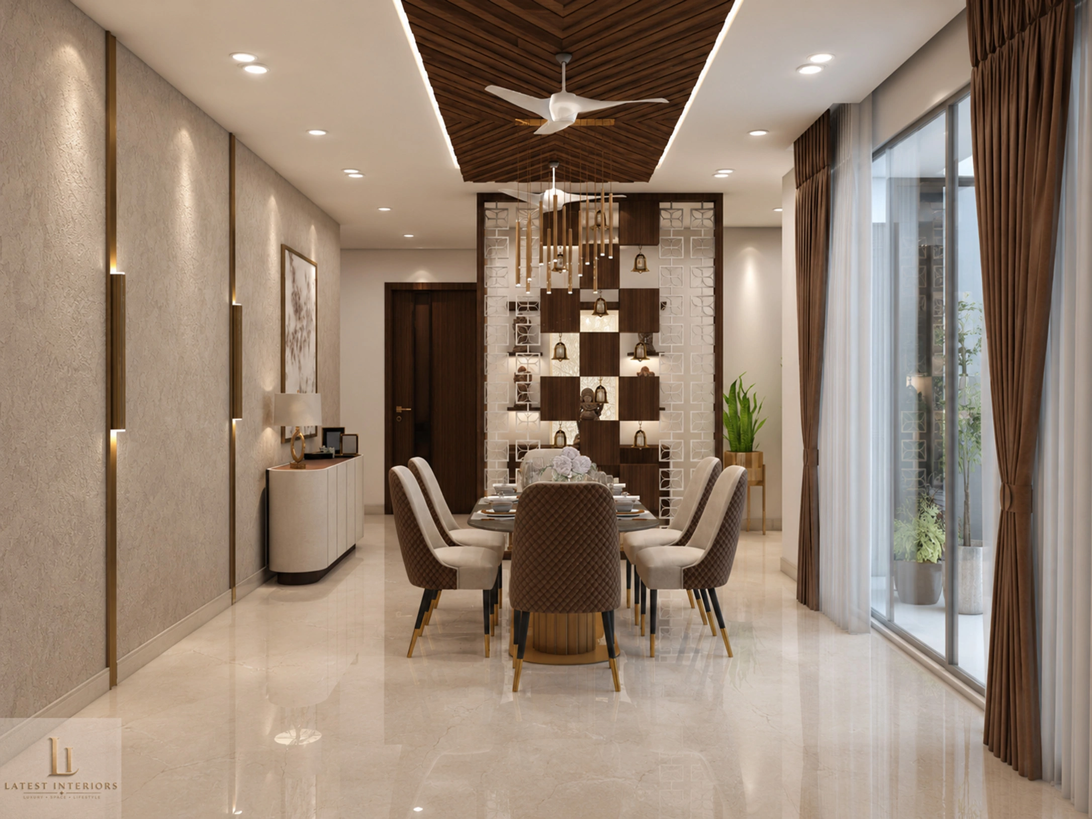 dinning area - apartment interior designers in Noida