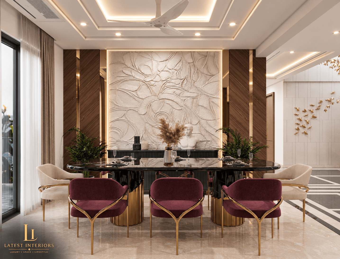 dinning area - luxury apartment interior designers