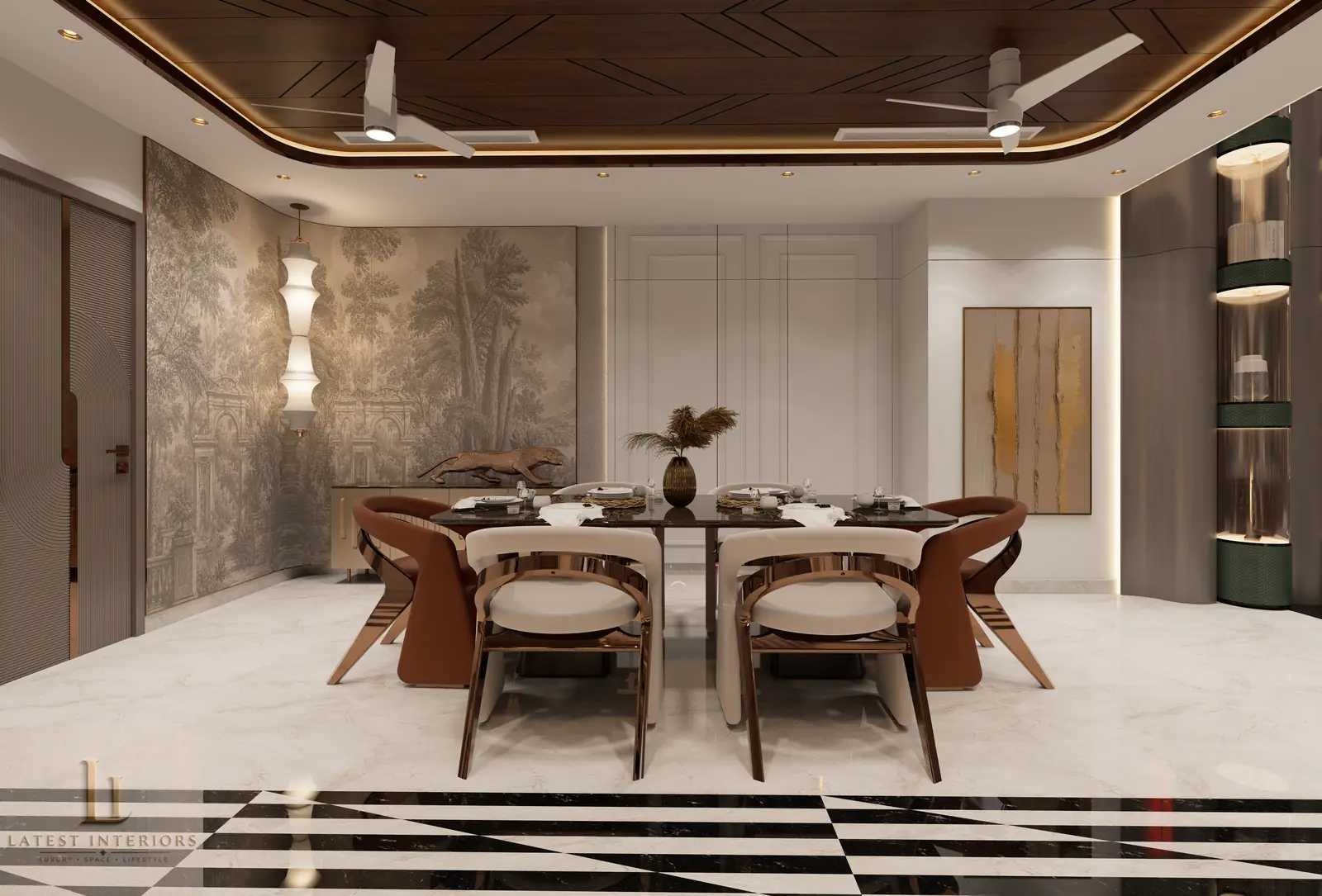 dinning area - luxury villa interiors