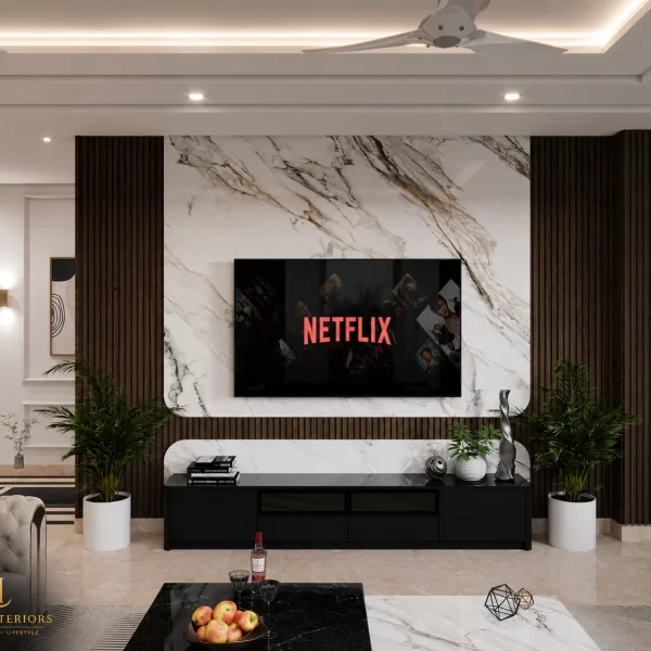 luxury tv unit - luxury apartment interiors