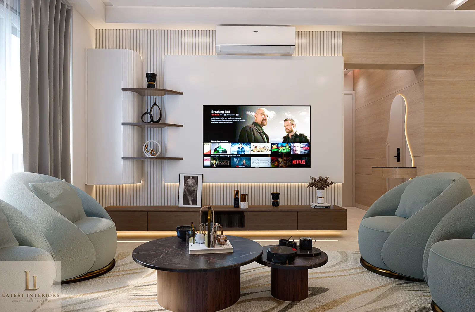 tv unit - luxury apartment